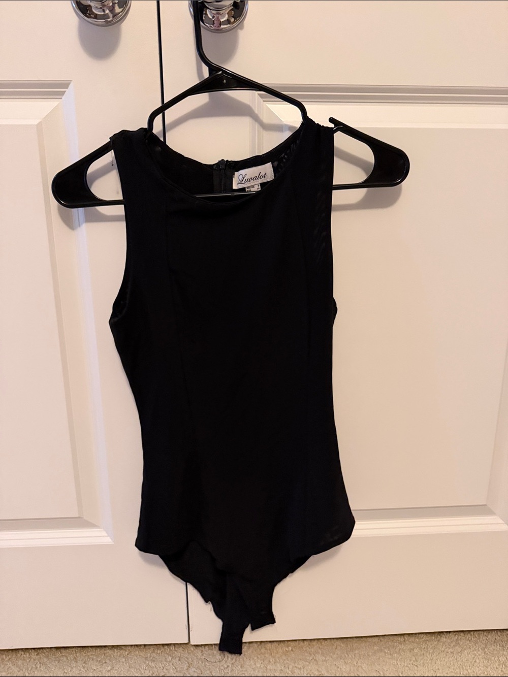 Luvalot Black Sleeveless One-Piece Bodysuit